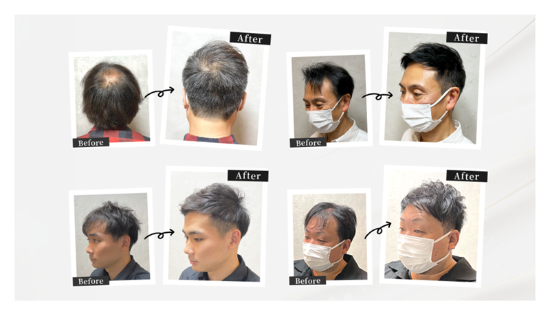 「薄毛の男性」のヘアデザインに特化