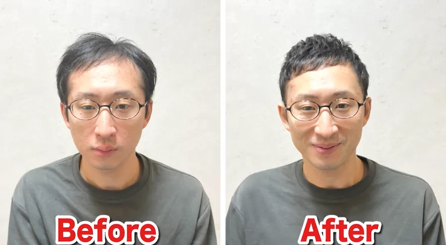 細軟髮扁塌造型前後對照案例