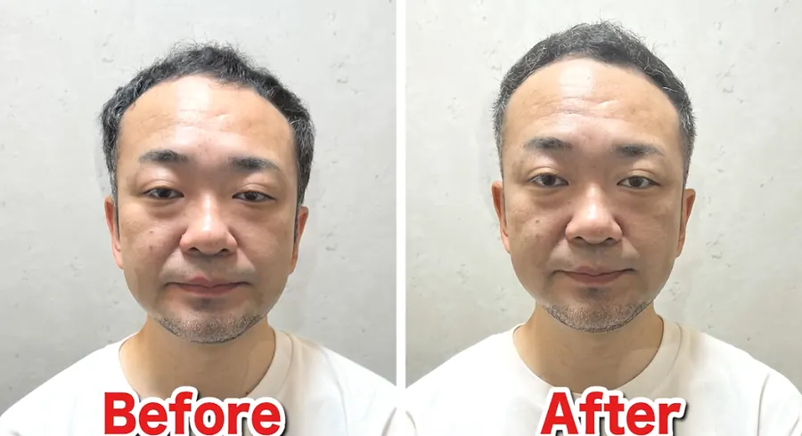 頭頂立體短髮修飾40歲稀疏的改造案例