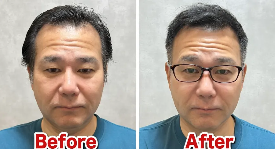 超短髮修飾40歲稀疏的改造案例