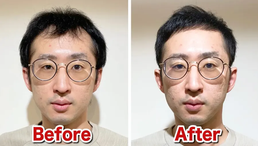 超短髮的改造前後對照